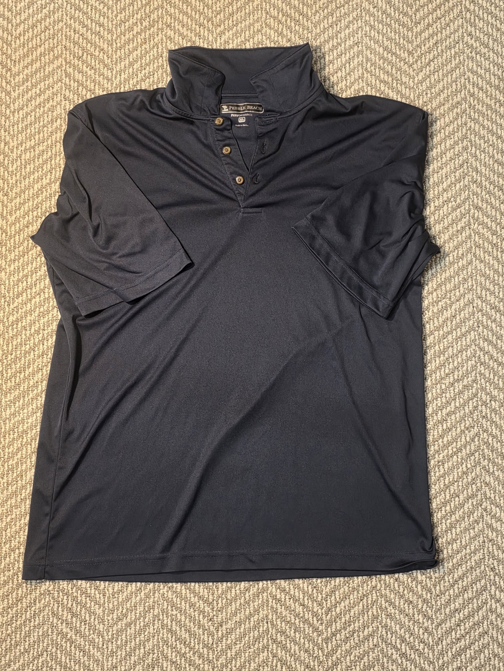 Peter Millar Men's Navy Short-Sleeve Polo